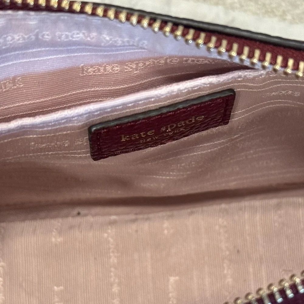 Kate Spade Hudson Medium Burgundy Crossbody Bag - Picture 4 of 7